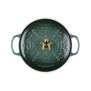 Le Creuset Signature Artichaut Cast Iron Noel Round Casserole 24cm